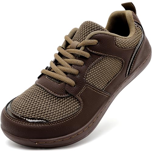 YRLTYO Schuhe Herren Sneaker Freizeitschuhe breit Walkingschuhe Sportschuhe Turnschuhe Laufschuhe leicht atmungsaktiv Weit Zehenschuhe Braun 42 YRLTYO Schuhe Herren Sneaker Freizeitschuhe breit Walkingschuhe Sportschuhe Turnschuhe Laufschuhe leicht atmungsaktiv Weit Zehenschuhe Braun 42