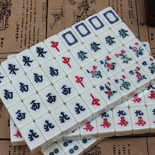 Mahjong Chinois compact 144pcs résistant aux chocs avec mallette