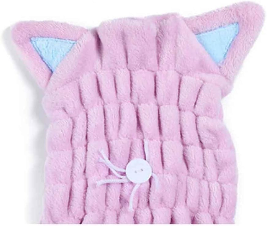 Ear Shape Microfiber Hair-Drying Towel Bath Cap Strong Absorbing Drying Long Soft Special Dry Hair Cap Towel Coral Velvet(D)