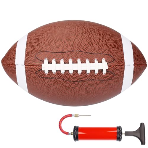 NiuXTool PU Leather American Football with Pump Official/Youth Size