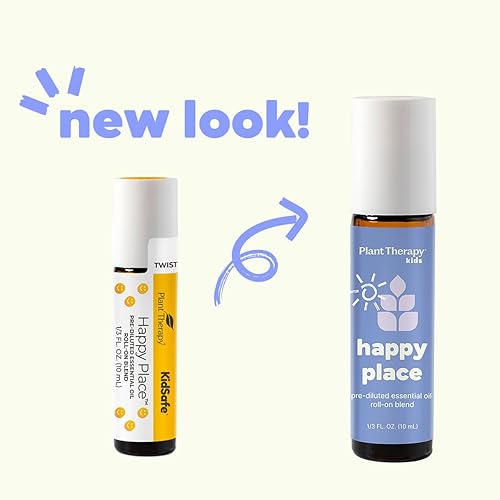 Miniatura 6 de Plant Therapy KidSafe Happy Place - Mezcla de aceites esenciales 0.3 fl oz (1/3 oz) prediluido roll-on 100% puro, grado terapéutico