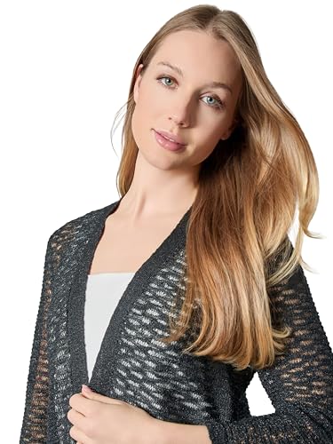 Kasper Women's Stitched Self Edge a Line Cardigan 3q Sl2