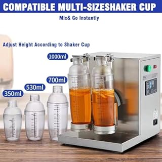 ZHJOPP Shaker elettrico per il tè, completamente automatico, a doppia tazza, può schiumare e mescolare il latte, perfetto per uso domestico e bar.