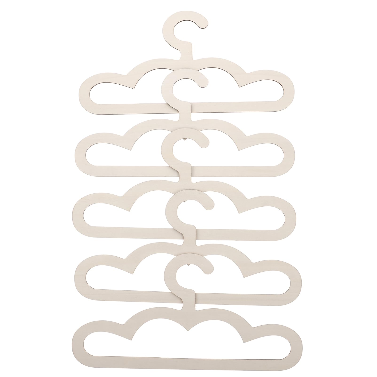 MUCKLILY 5pcs Wooden Hangers Space Saving Clothes Hangers for Clothing Smooth Finish for Easy Care for Nursery Closets and Adult Outfits