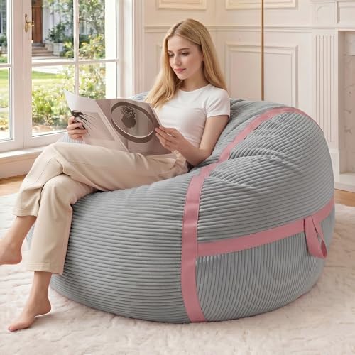 Image of 3FT Bean Bag Chair 3'Big Bean Bag Chairs with Adults, Large Beanbag Chair