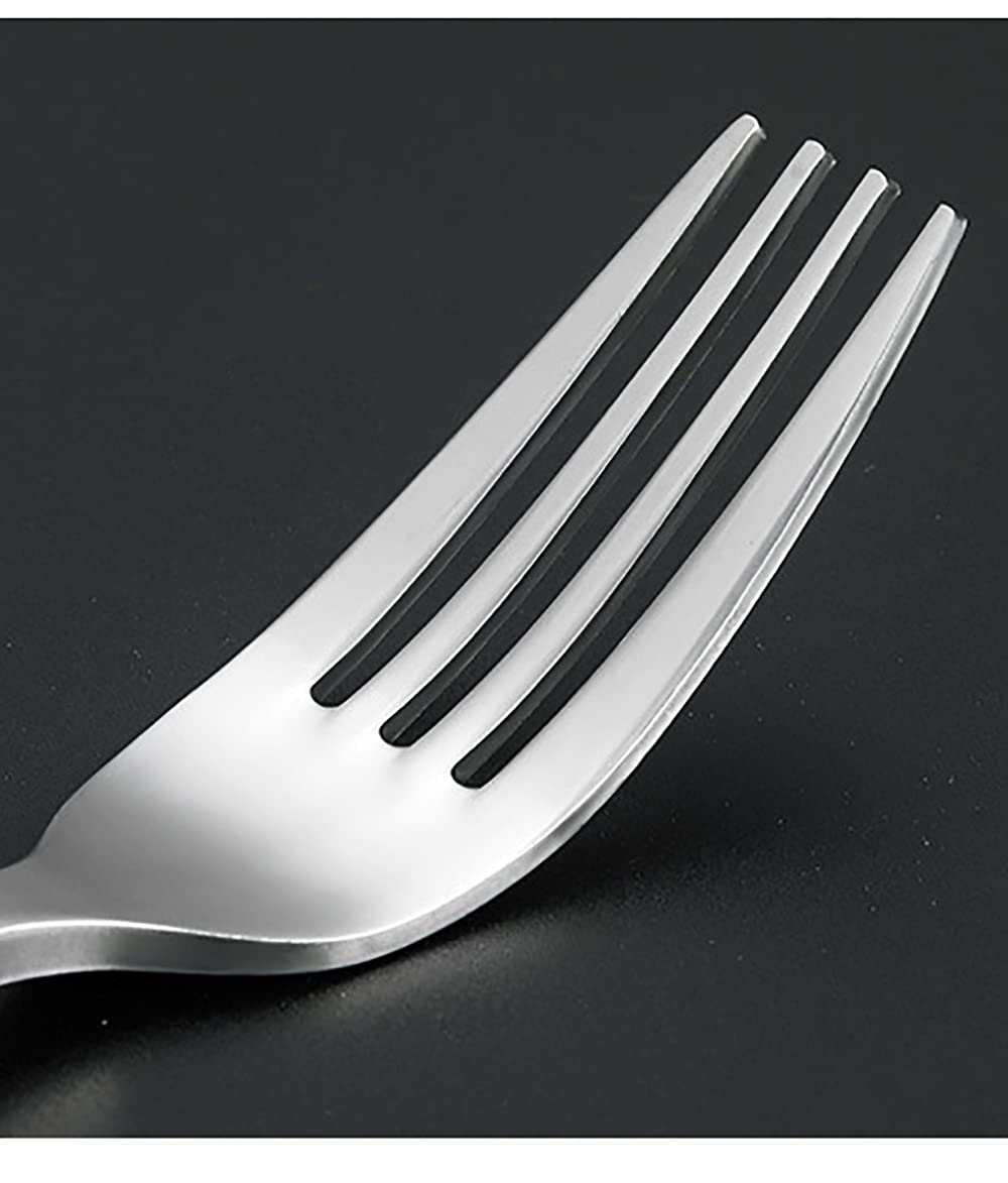 Ensemble De Couverts, Couteau, Fourchette Et Cuillère en Métal Allongé Argenté 6 Pièces, Acier Inoxydable De Haute Qualité Pouvant Être Utilisé pour Les Lave-Vaisselle, Cadeaux De Restaurant Familial