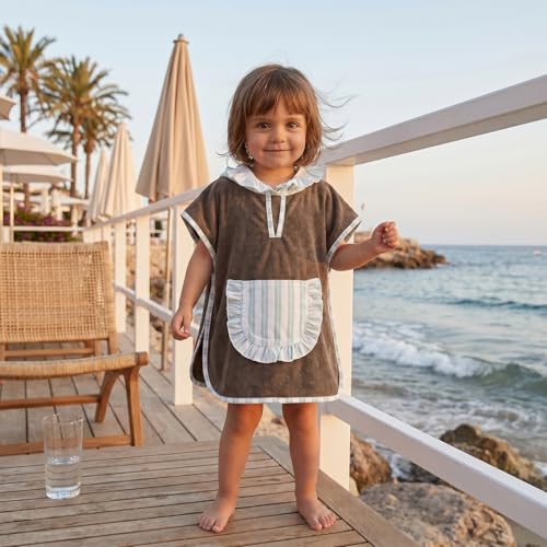 Image of Toddler Little Girl Swim Cover Up Beach Towel kids Bathing Suit Cover Ups Swimsuit Summer Baby Beach Essentials