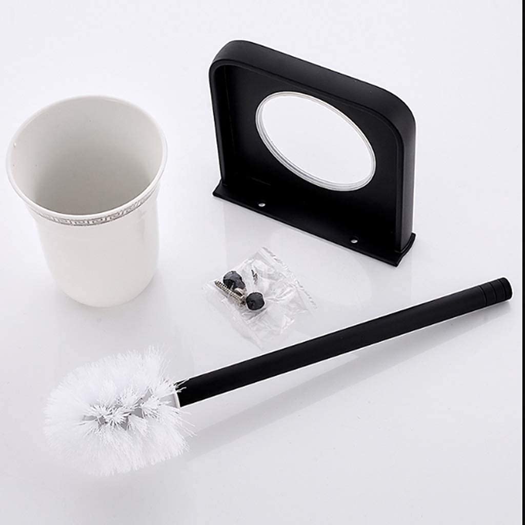 Szczotka Toaletowa Szczotka do WC Szczotka Do WC Naścienna I Uchwyt Łazienka Czarna Ceramiczna Szczotka Do WC Zestaw Długa Rączka Szczotka Do WC Szczotka Do Szorowania Szczotka do Toalety Uchwyt na sz