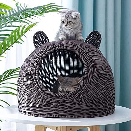 JUI3N] 猫用ベッド 夏 猫 夏用ベッド ペットベッド ラタン 猫かご