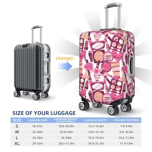 Cute Girl Print Luggage Cover For Suitcase,Washable Elastic Travel Suitcase Protector With Zipper Closure And Bottom Buckle – Fits 18-32" Luggage-X-Large4