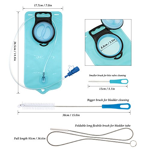 DECDEAL Reservoir Bag Outdoor 2 litros Hidratação bexiga Leakproof proof água com uma fácil limpeza
