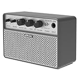 EROK Acoustic Guitar Amp - Portable 2-in-1 Amplifier for Vocal & Guitar with Digital Delay/Reverb Effects, Headphone Output & OTG Recording, Mini Amp for Practice/Travel