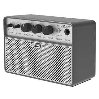 EROK Acoustic Guitar Amp – Portable 2-in-1 Amplifier for Vocal & Guitar with Digital Delay/Reverb Effects, Headphone Output & OTG Recording, Mini Amp for Practice/Travel - Les Beatles, Paul McCartney, John Lennon, RIngo Starr, George Harrison