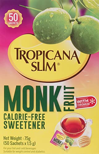 Tropicana slim monk fuirt Sweetener 24x 50 Sachets