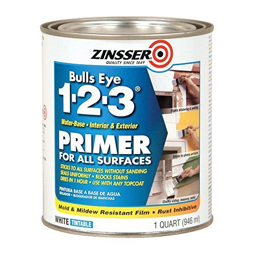 Zinsser 2004-6PK Bulls Eye 1-2-3 All Surface Primer Quart White 6 Pack