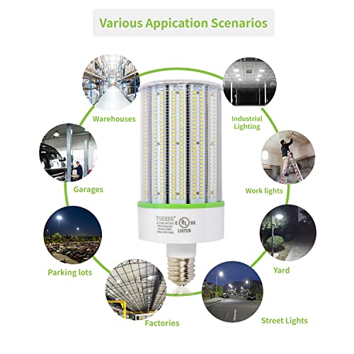 Tsexes Ul Listed 150W Led Corn Light Bulb,E39 Mogul Base Led Bulb 21000Lumen,5000K Replacement (600-800W) Metal Halide/Hid/Cfl For High Bay Shop Light Garage Warehouse And More #TOP1