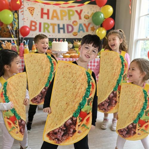 Disfraz de taco ligero para niños 6-12 años miniatura 5