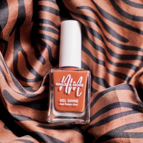 Image of Nails & More Saddle Brown Nail Polish, Argan Oil-Infused Gel Shine, Warm Brown Nails, Classic Look | 10ml