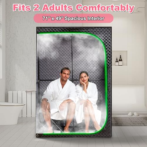 Sauna intérieur portable double pour éliminer le stress avec sa vapeur chaude rectangulaire
