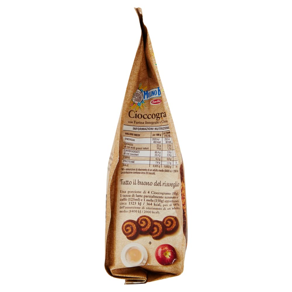 Mulino Bianco Cioccograno Con Farina Integrale 330 Grammi 12 Pezzi
