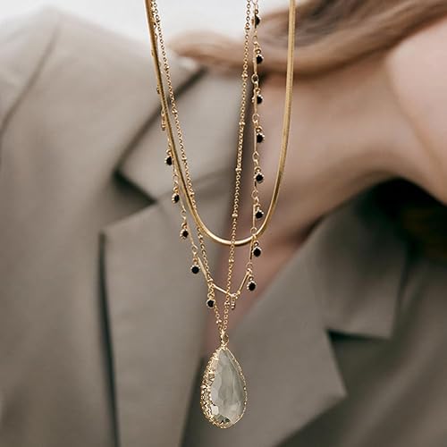 Miniatura 5 de BENECREAT Colgantes de cristal de latón, dijes facetados en forma de lágrima para hacer joyas, accesorios de bricolaje, Latón, vidrio