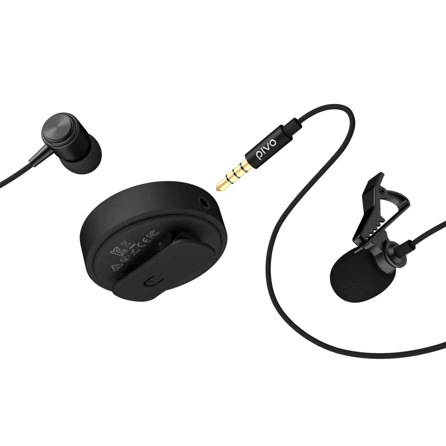 Pivo Wireless Mic Lavalier Lapel Clip-on Bluetooth Professional Ultra-Functional and Compact Microphone for iPhone and Android - Image 4