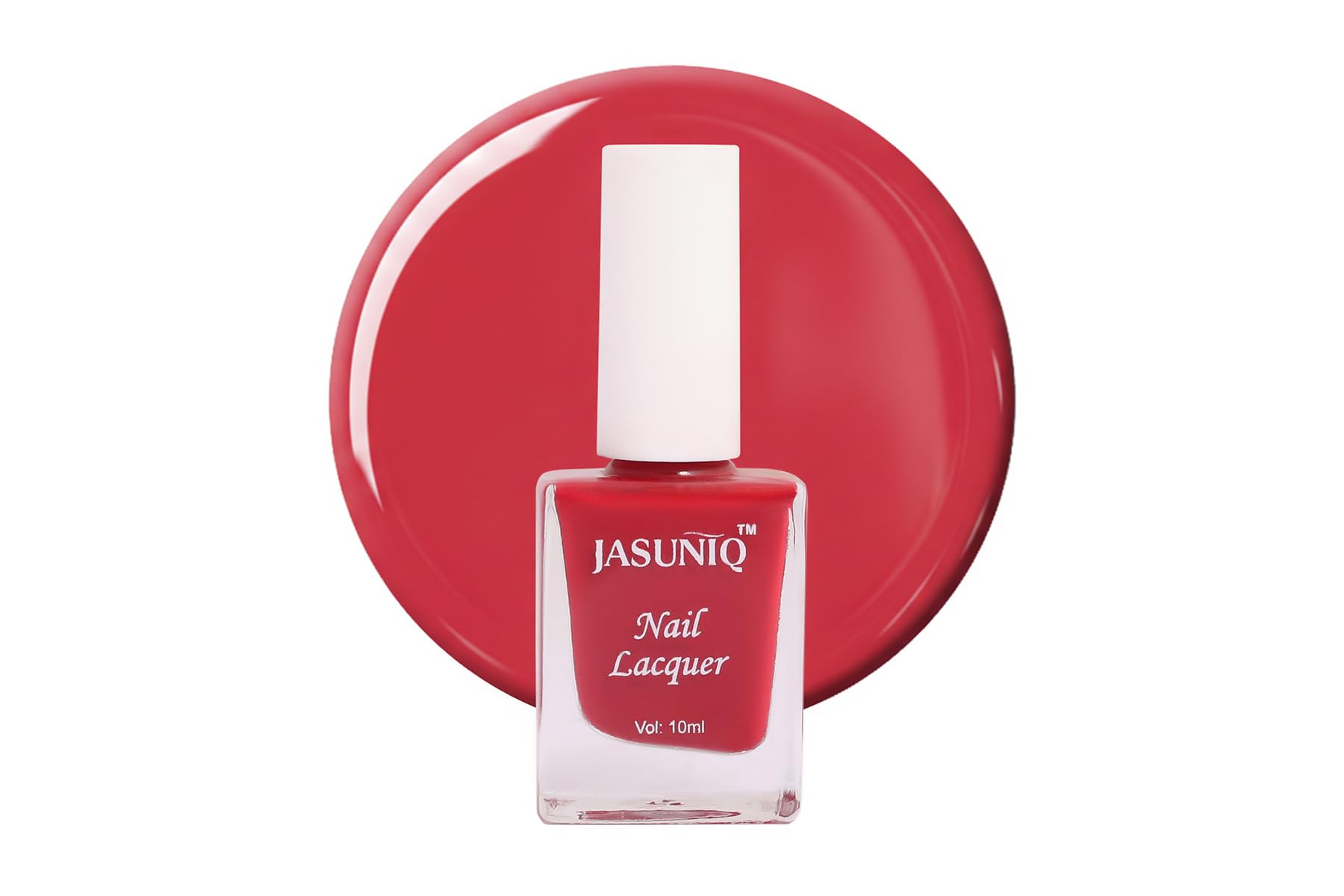 JASUJASUNIQ Vegan Nail Lacquer, Non Toxic, 21-Free Formula, Quick Dry, Long Lasting,Glossy,(Element red palette) -MAJESTY MARRON 10 ml-image-43