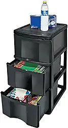 Gaveteiro Plástico Grande 3 Gavetas Preto Gv14p São Bernardo