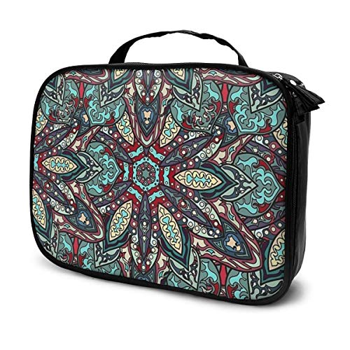 Preisvergleich Produktbild Kosmetiktasche mit Blumenmuster, Mandala-Aufbewahrungstasche, tragbar, multifunktional, geeignet für Sport, Fitnessstudio, Yoga, Strand, Baden