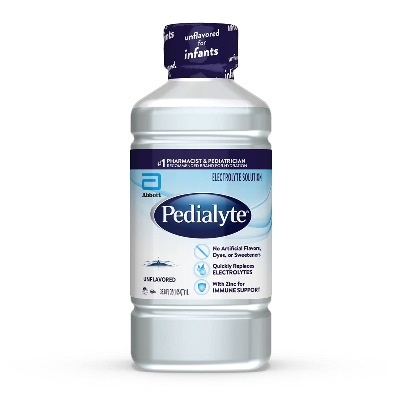Buy Pedialyte Electrolyte Solution, Unflavored, Hydration Drink, 1