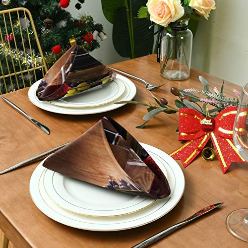 Oyihfvs Red And White Wine Grapes Glasses Cloth Napkin Set Of 4,Dinner Napkins Reusable Table Napkin Washable Polyester Fabric For Cocktail Party Holiday Wedding Home #TOP2