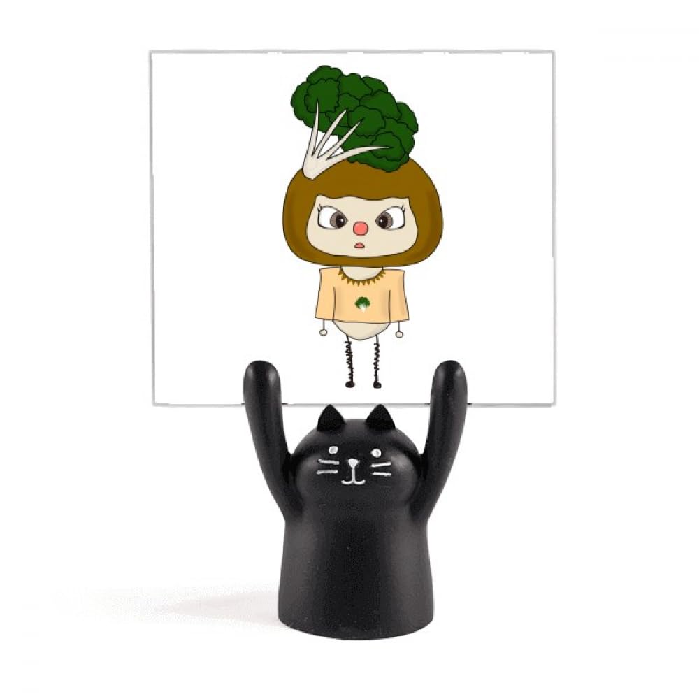 Support de mémo chou-fleur vert porte-note chat noir UU - 4