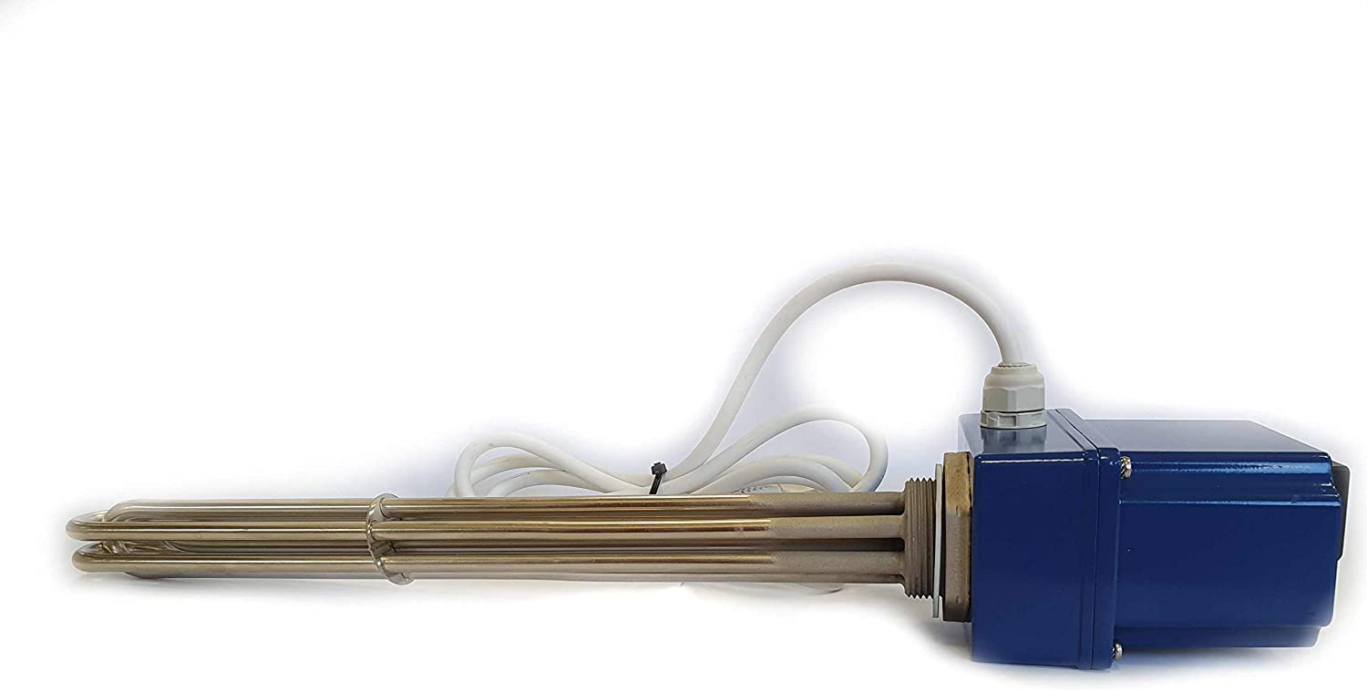 TRG 31 - Cartuccia riscaldante con termostato digitale, elemento riscaldante per scaldabagno, serbatoio acqua calda G6/4, 5 cavi (6000 W/3 x 230 V)