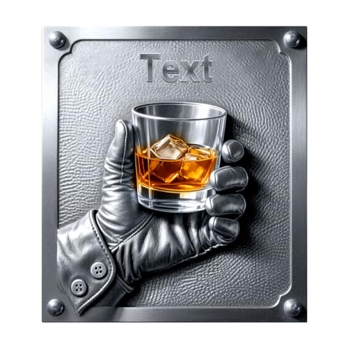 HSAEANZL 2D Customizable Text Bourbon Whiskey Wall Decoration,Personalized Bourbon Signs For Home...