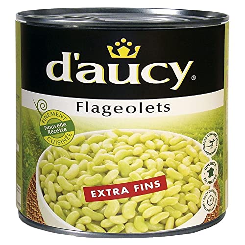 Découvrez les Flageolets Extra Fins de D'Aucy - Savoureux Haricots Verts en Conserve 265g! Riche en Fibres Recette Saine Facile et Rapide à - Le Lot De 4