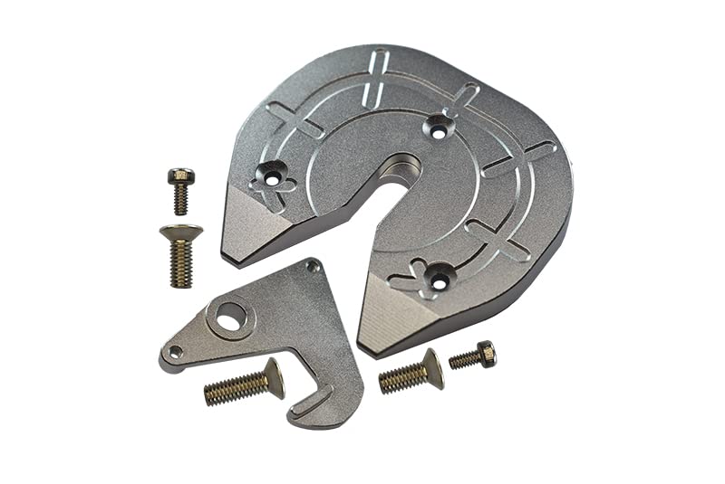 Aluminum Coupler Turntable Hitch for 1:14 Tamiya Tractor Truck and Trailer - 1 Set Silver