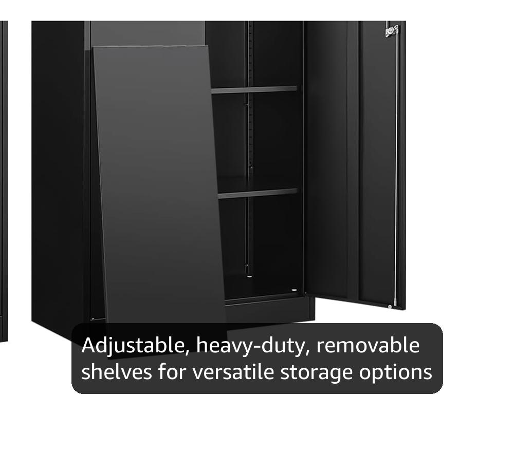 Amazon.com: Guizeeopo Metal Storage Cabinet with Adjustable