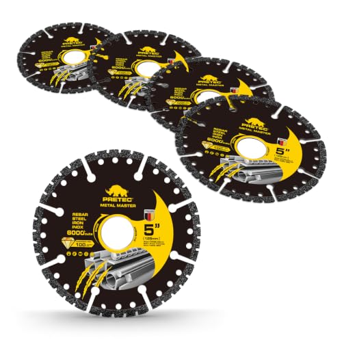 5 Inch Diamond Cut Off Wheels, Angle Grinder Cutting Disc for Metal, 5PCS