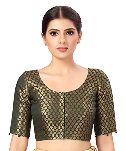 Image of Studio Shringaar Women's Polyester Elbow length sleeves Blouse