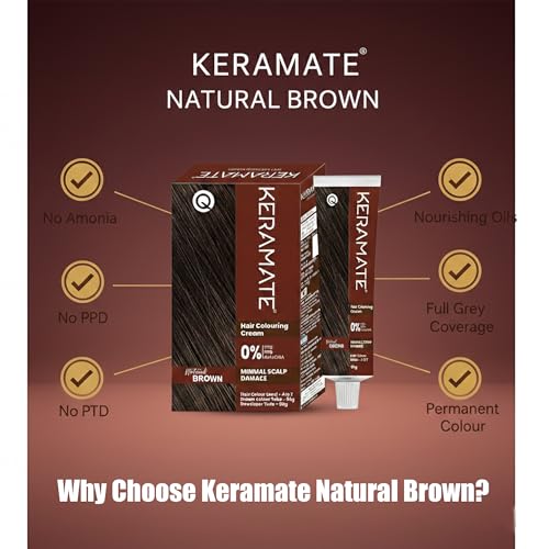 Image of Hair Colouring Cream - Natural Brown, No Ammonia, No PPD, No PTD | Safe, Long-Lasting Hair Color