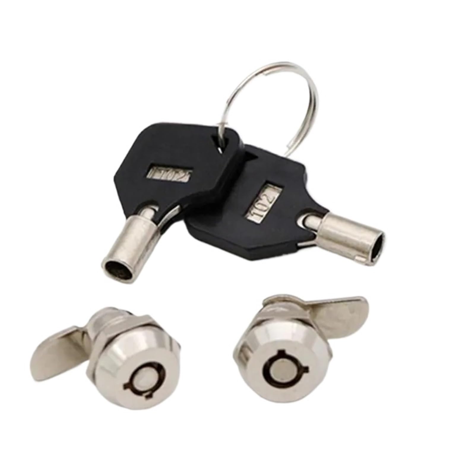 Fonhndg One Color Cabinet Locks 2Pcs Security Furniture Locks Hardware Cam Lock For Door Cabinet Mailbox Drawer Cupboard Locker With 2 Keys