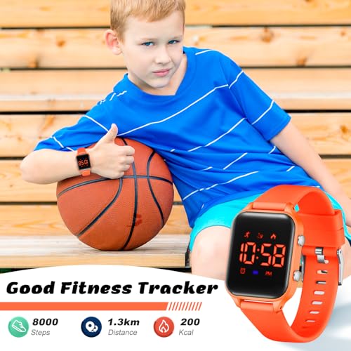 Image of LAVAREDO Kids Digital Watches for Boys Girls,Waterproof Sport Watch with Pedometer Stopwatch Vibration Alarm for Ages 5-13,No App Fitness Tracker Watch for Kids Teens Birthday Gifts