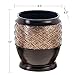 Creative Scents Dublin Brown Small Trash Can with Lid 1.26 Gal / 4.8L - Decorative Waste Basket, Durable Resin Slim Bathroom Covered Garbage Can Wastebasket Bin for Diaper/Paper