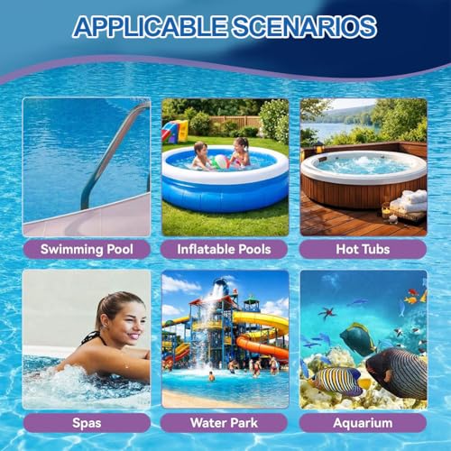 Chlortabletten für Pool, 100PC Clortabellten Pool 4 in 1 Langzeit mit Desinfektion, Chlortabletten für Whirlpool, Pools Cleaning Tablets, Reinigungstabletten für Pools, Wassertank,Whirlpool, Spa(100g)