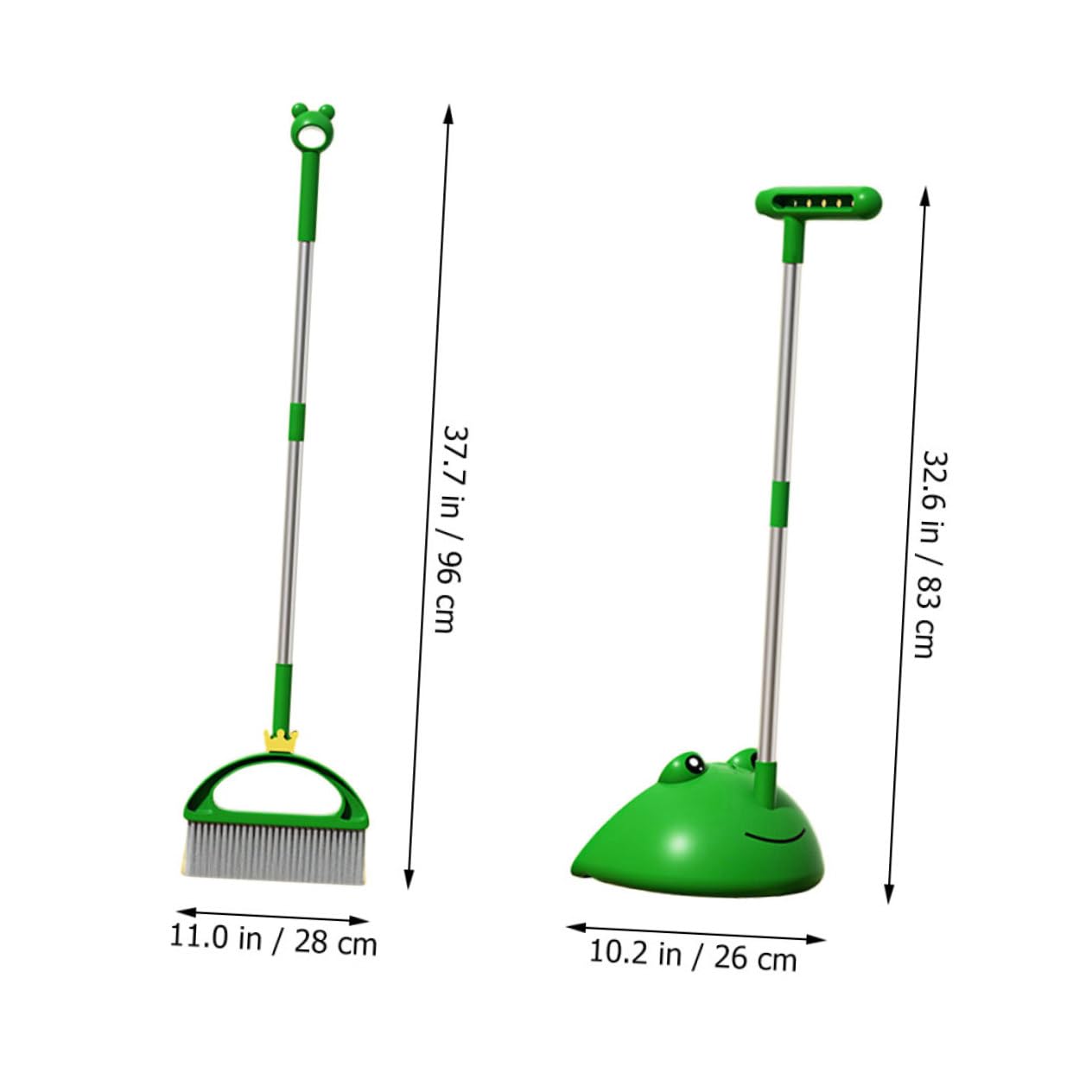 SOLUSTRE 1 Set Cartoon Broom and Dustpan Long Handle Floor Cleaning Tools for Home Use Ergonomic Design for Indoor and Outdoor Cleaning