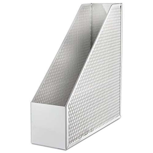 Artistic Urban Collection Punched Metal Magazine File, White (ART20004WH)