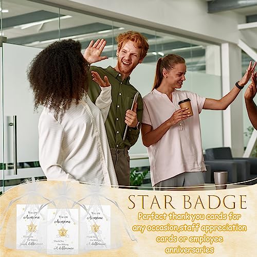 Nosiny-30-Set-Christmas-Employee-Appreciation-Gifts-Include-Star-Badge-Lapel-Pins-Bulk-Nurse-Inspirational-Greeting-Cards-and-Bag-Operation-Christmas-Thank-You-Gifts-for-Women-Team-Volunteer-Student