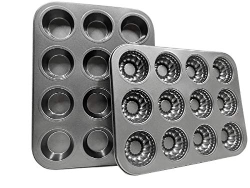 Non-stick Muffin Cupcake Pan for Baking Jumbo Donut Cake Molds Tins Tray Set Bakeware Dishwasher Microwave Safe