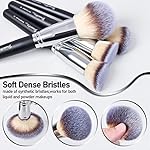 Bueart Design 19Pcs ULTRA SOFT Black labeled Makeup Brushes set Contains large powder Flat Foundation Blending Blush Face contour Concealers Brush (16Pcs Matte Black S) - Image 4