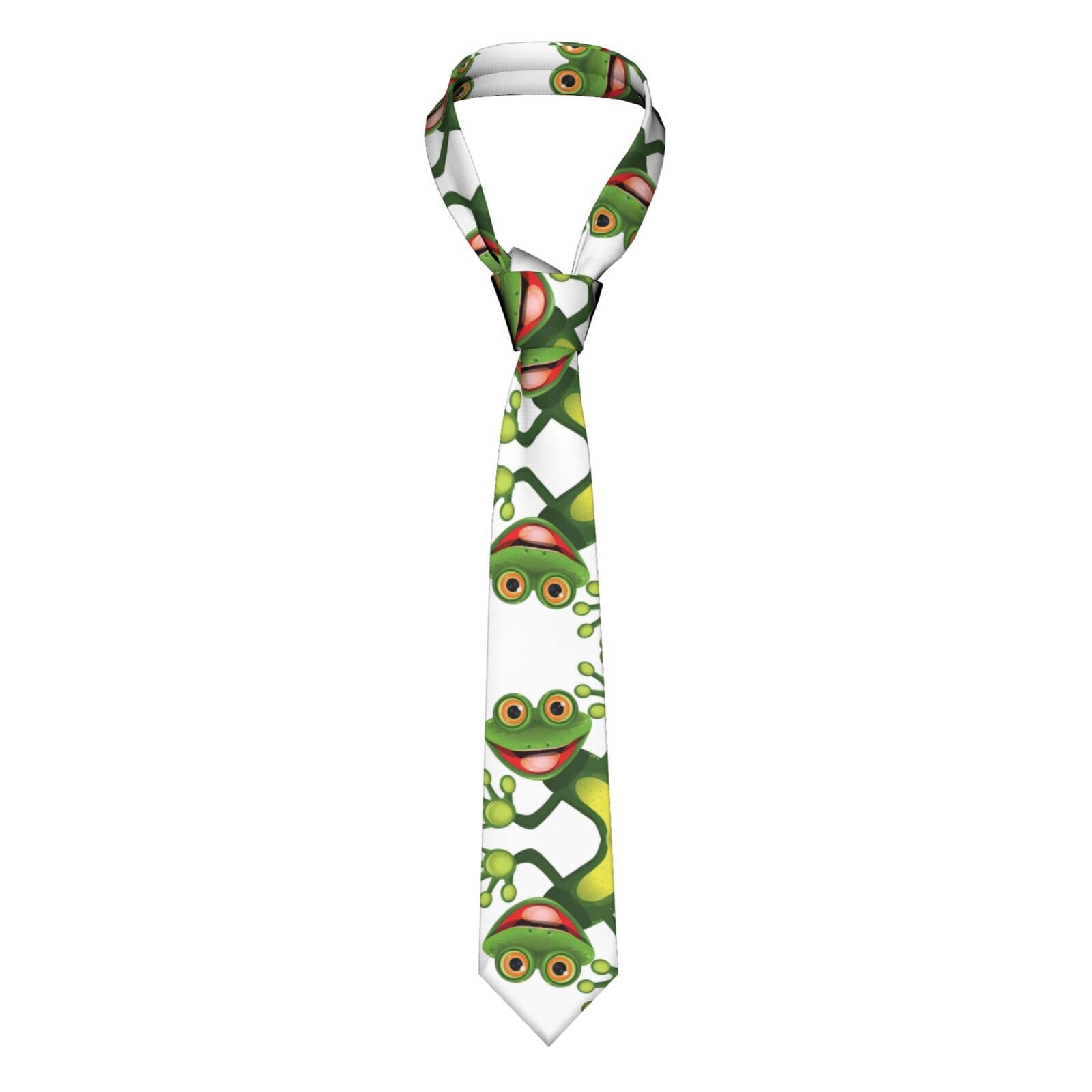 Aseelo Men's Green Frog Tie Necktie Fashion Necktie For Formal Business Wedding Party